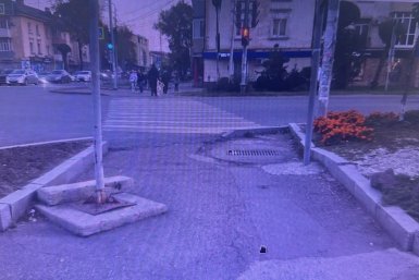 Место наезда на пешехода предоставлено Госавтоинспекцией Уссурийска