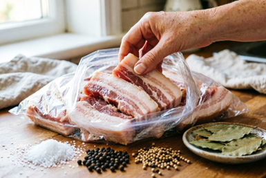 Готовлю сало в пакете - получается вкуснее, чем в рассоле: даже посуду мыть не придется